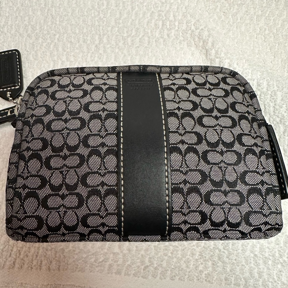 Coach Monogram Black and Gray Toiletry Bag - Picture 3 of 15